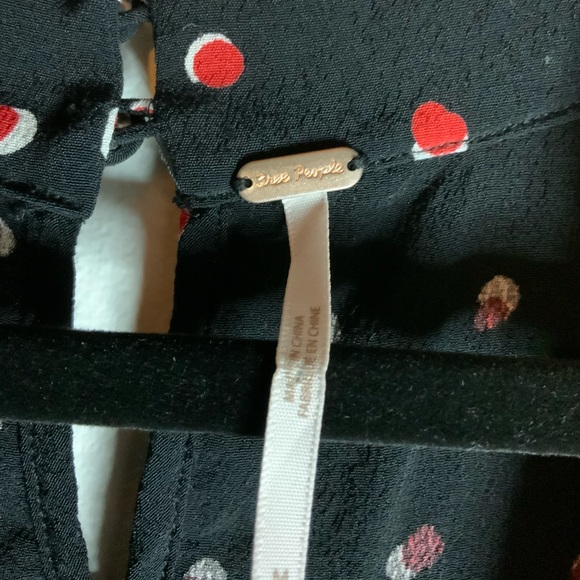 Free People polka dot crop blouse - Picture 2 of 3